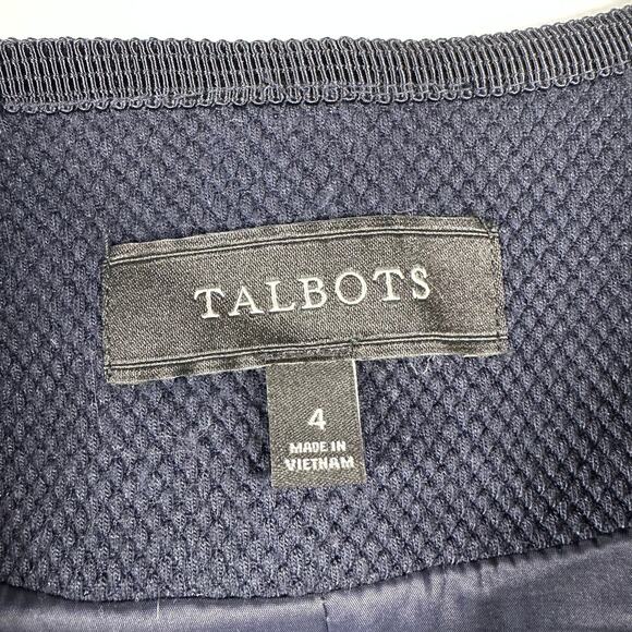 Talbots Blazer Womens 4 Navy Blue Double Breasted Military Jacket Classic - Picture 3 of 7